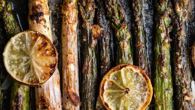 Image of Quick Grilled Asparagus with Roasted Garlic Blend