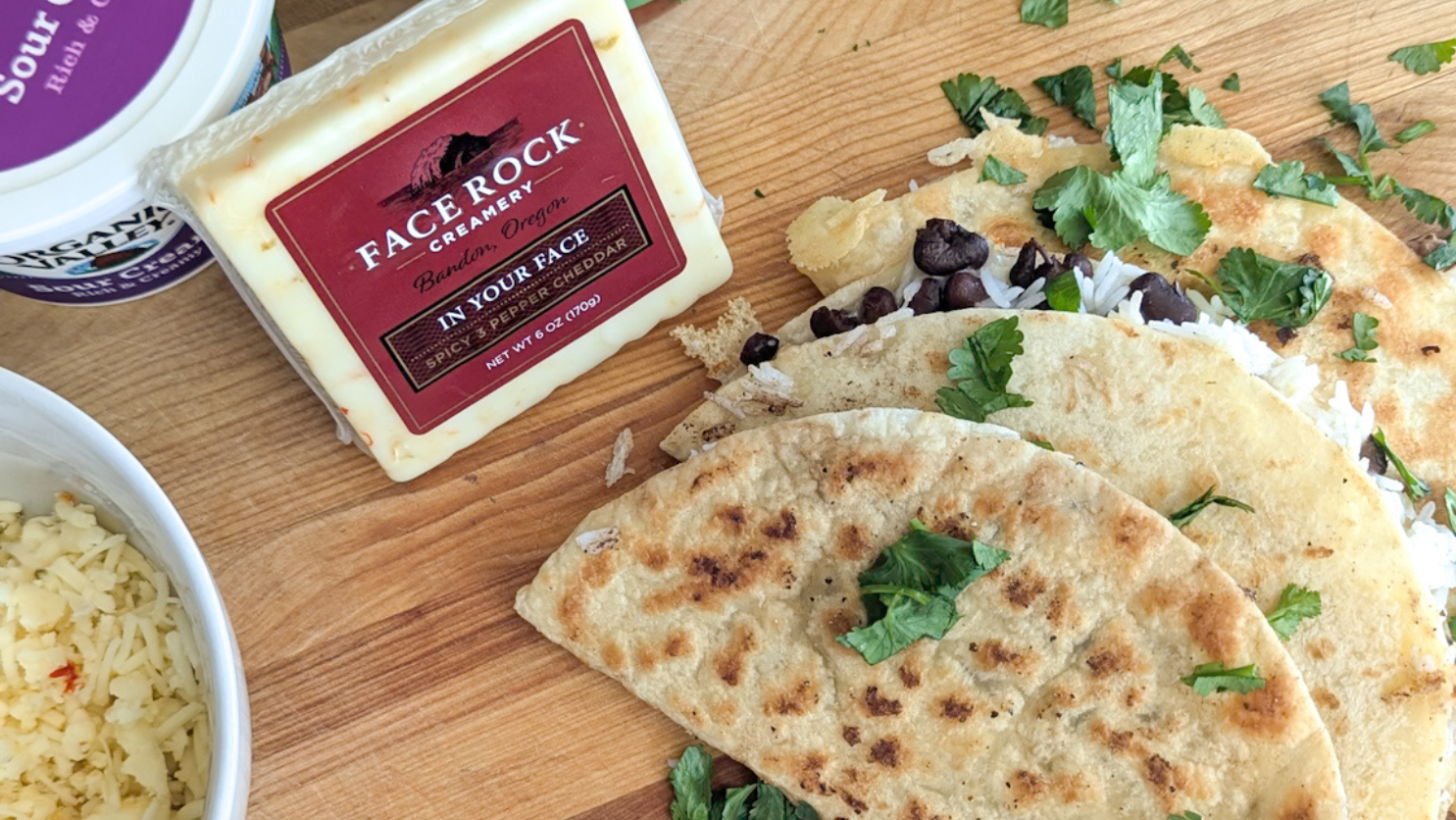 Image of In Your Face Spicy Cheddar Quesadilla's