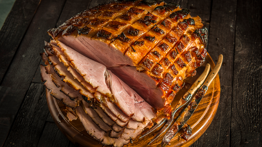 Orange and Bourbon Glazed Kurobuta Ham 