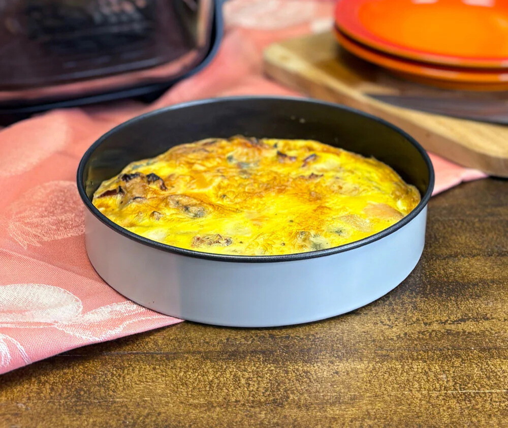 Frittata de salmón y quesos
