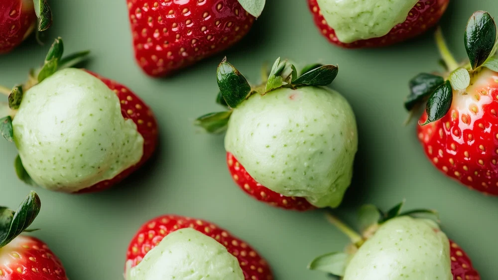 Image of Matcha Covered Strawberries