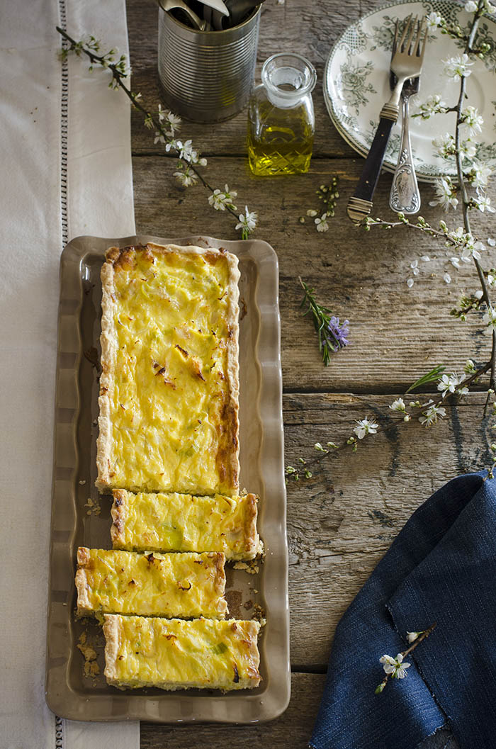 Quiche di Baccalà, Porri e Cipolla
