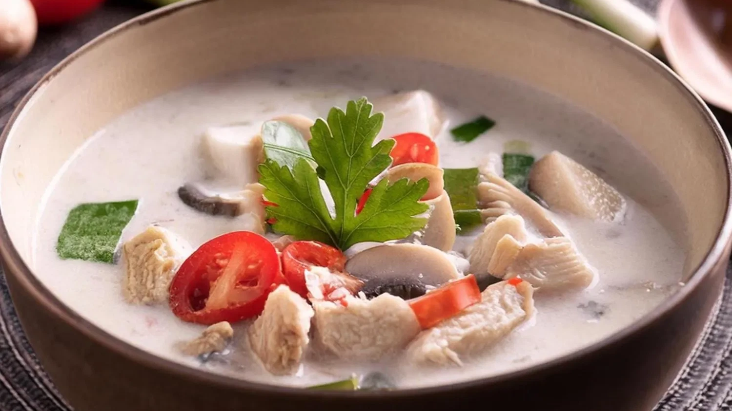 Bowl of Tom Kha Gai Soup 