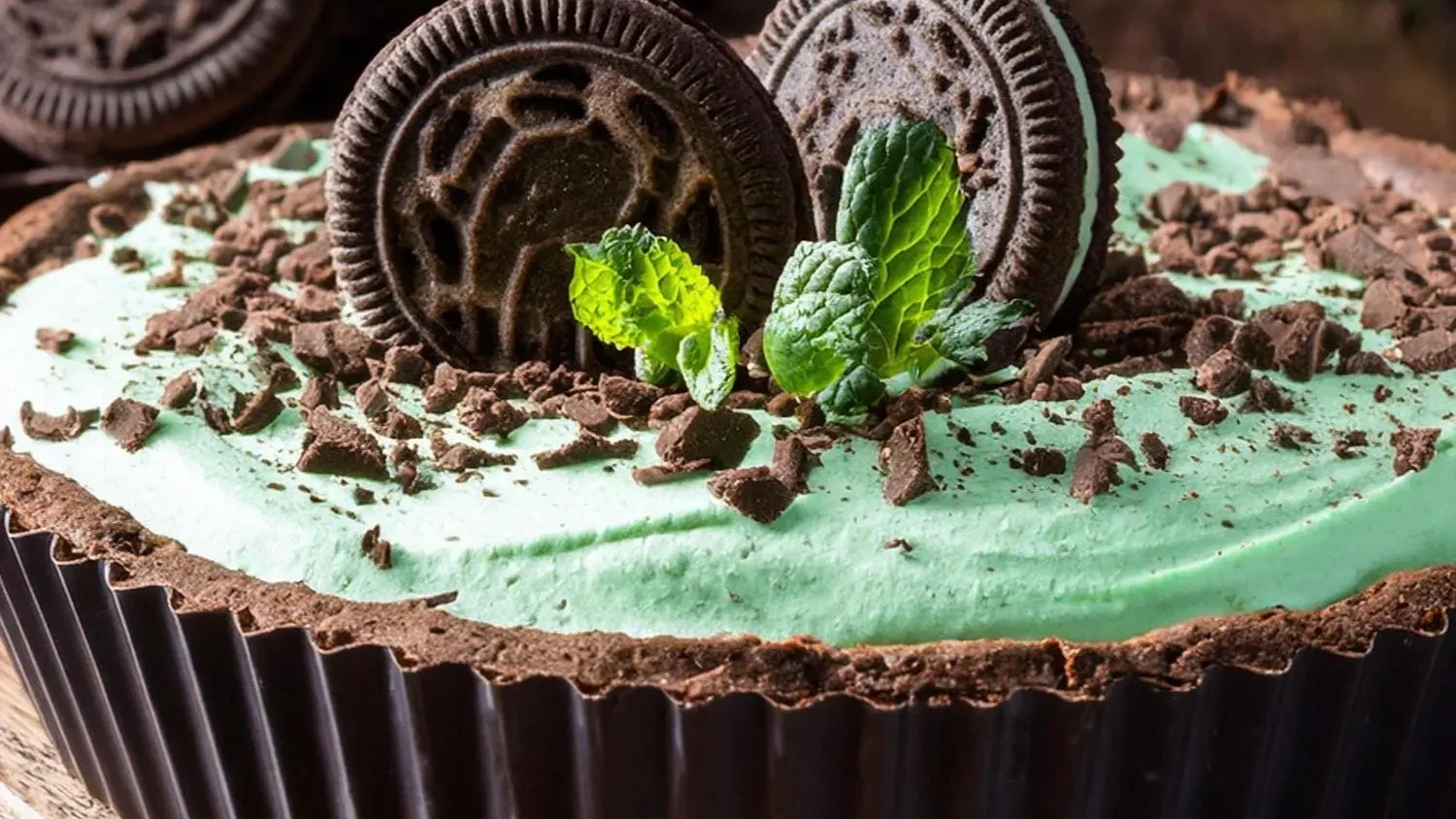 Image of Chocolate Grasshopper Ice Cream Tart