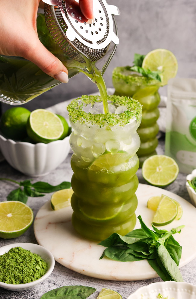 Image of 🍃 Matcha Basil Limeade (Fresh, Citrusy, and Sparkling)