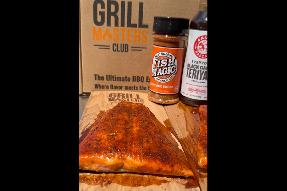 Cedar Plank Teriyaki Glazed Salmon on the Smoker