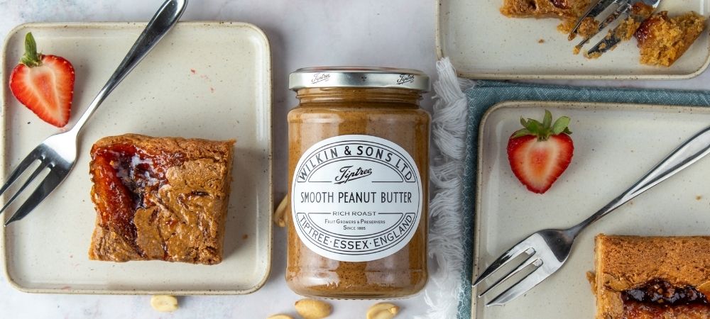 Peanut Butter and Jam Blondies