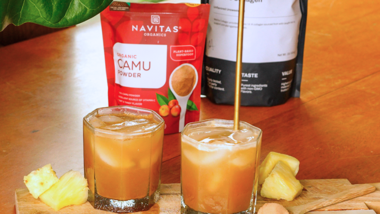 Image of Pineapple Collagen Glow Mocktail Recipe