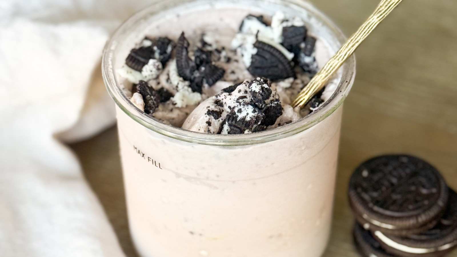 High Protein Oreo McFlurry Ninja Creami (Cookies & Cream)