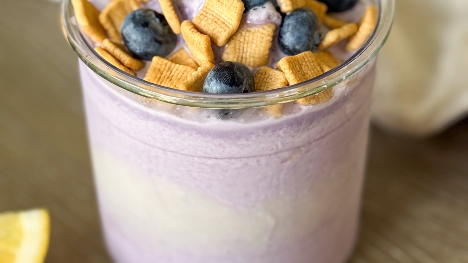 High Protein Lemon Blueberry Ninja Creami