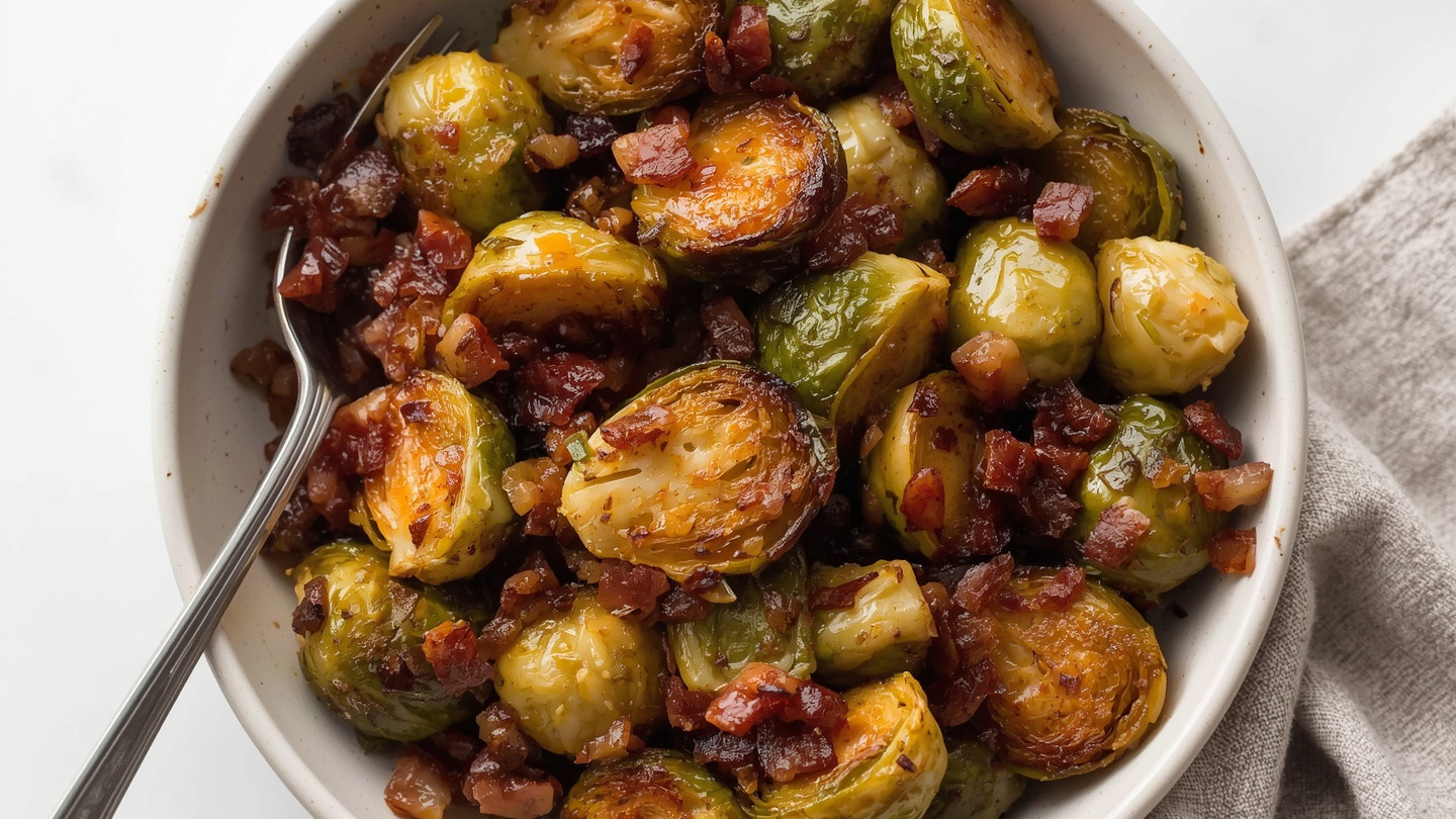 Image of Roasted Brussels Sprouts with Bacon Recipe