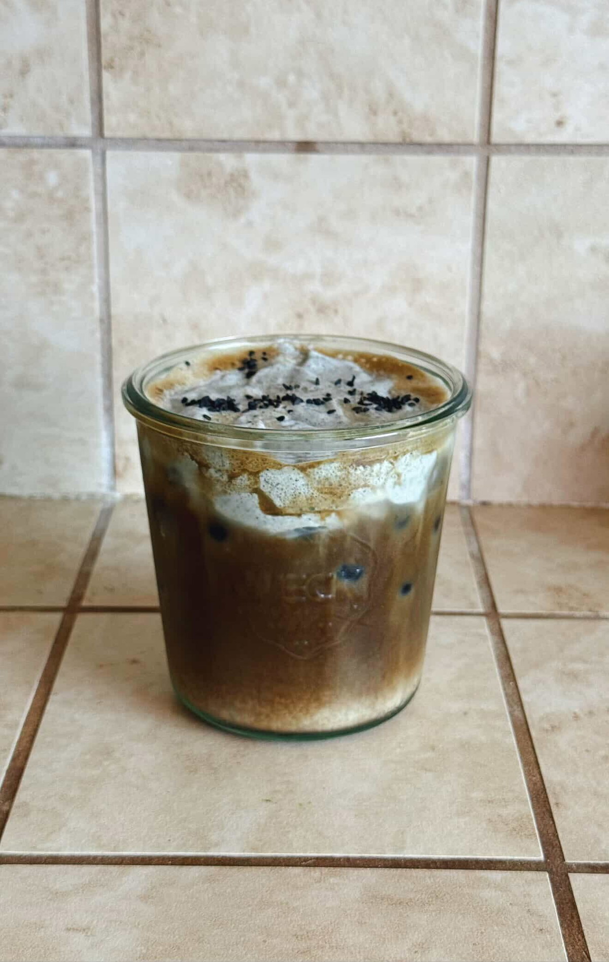 Black Sesame Hojicha Latte