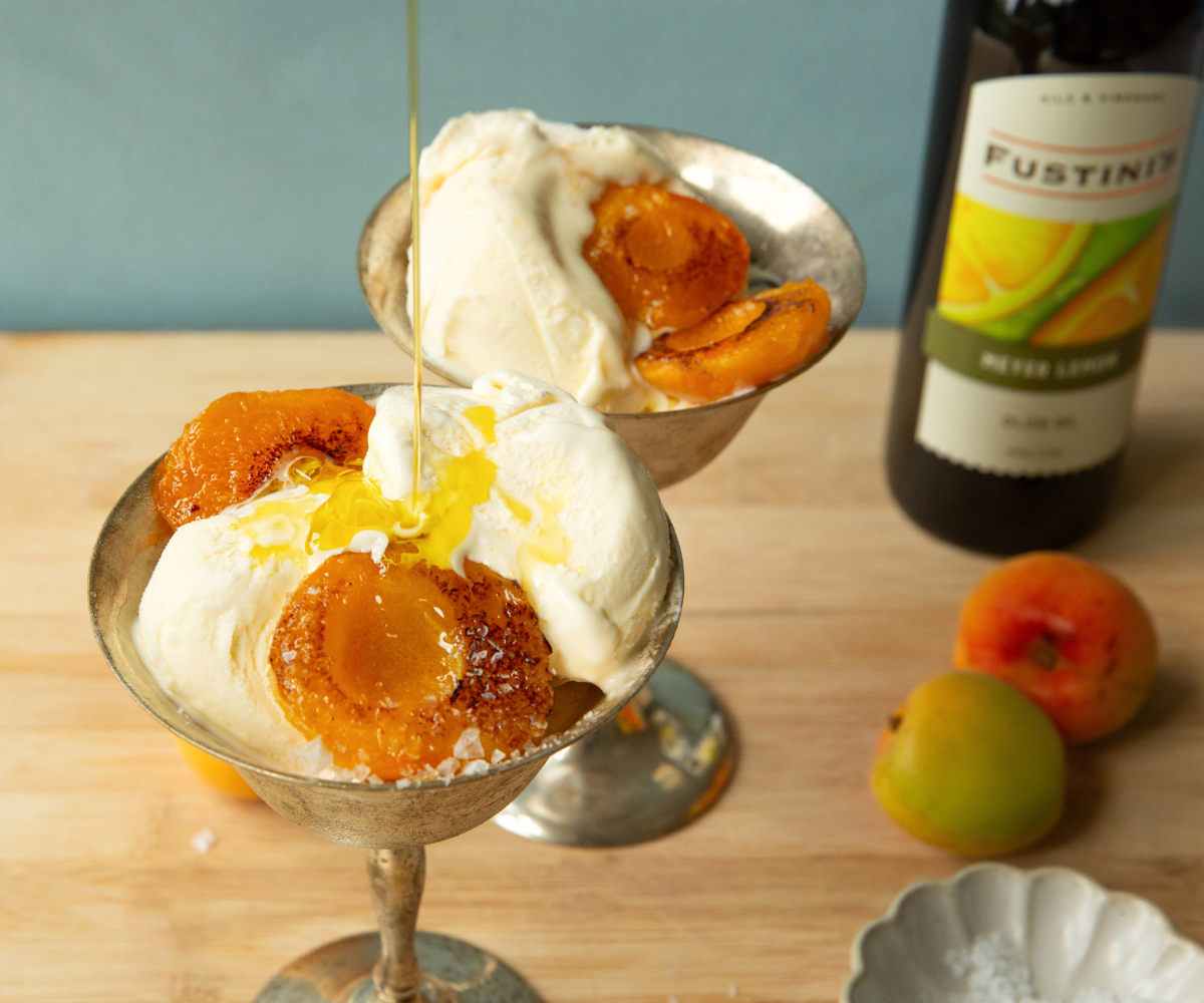 Meyer Lemon Olive Oil Drizzled Sundae