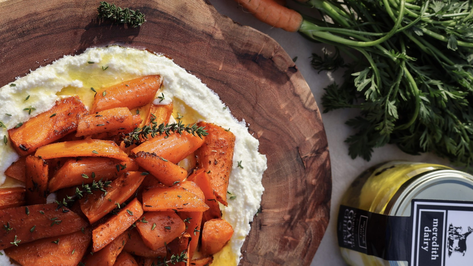 Image of Honey Roasted Carrots with Meredith Goat Cheese