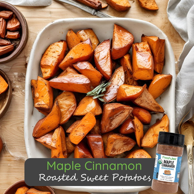 Image of Maple Cinnamon Roasted Sweet Potatoes