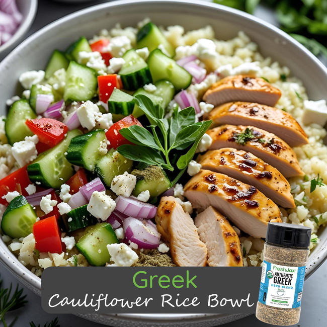Image of Greek Cauliflower Rice Bowl