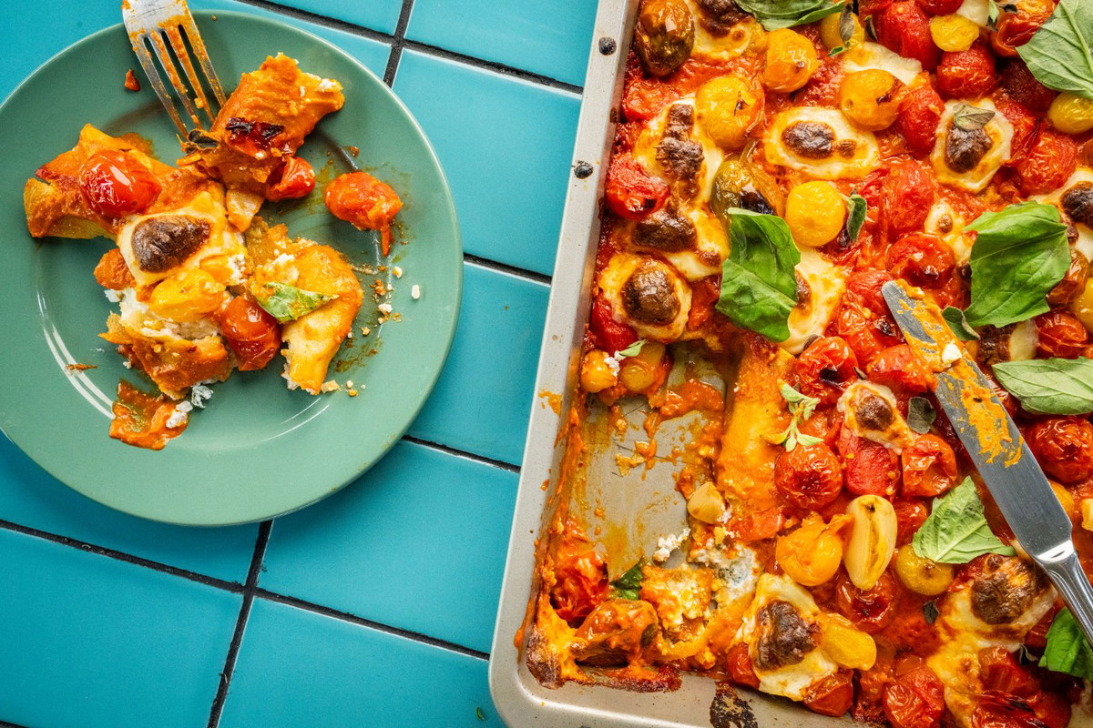 Blistered Tomato Enchiladas