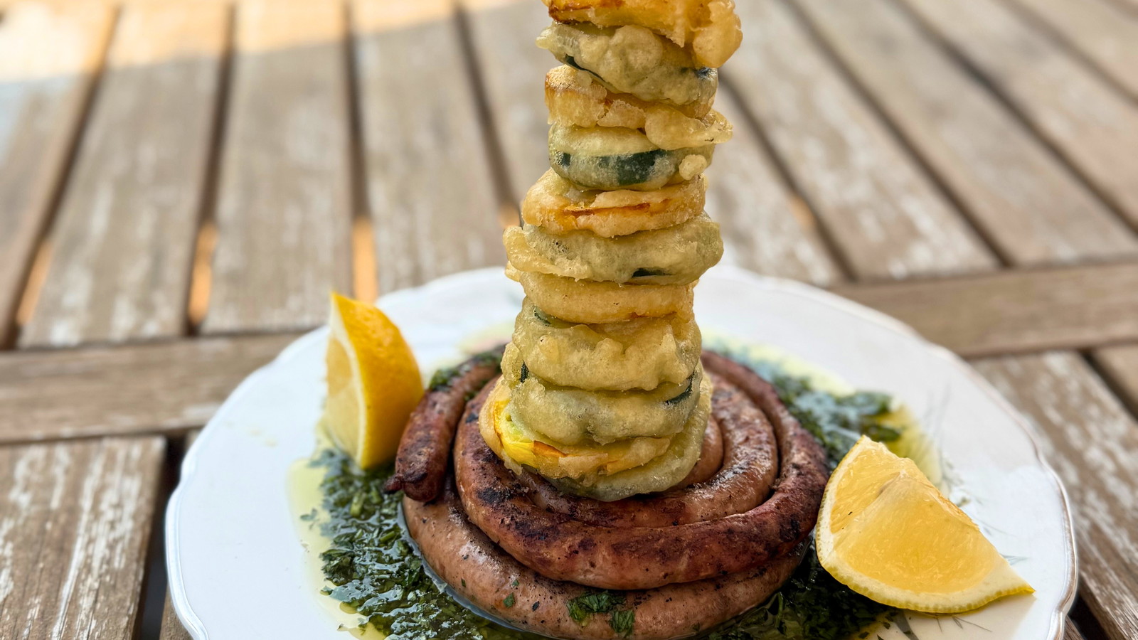 Image of Barese Sausage and Greek Salad