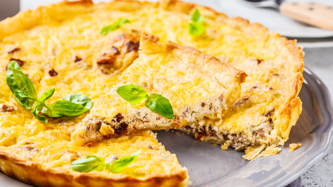 Image of 🥧 Quiche au thon dorée & moelleuse 🐟