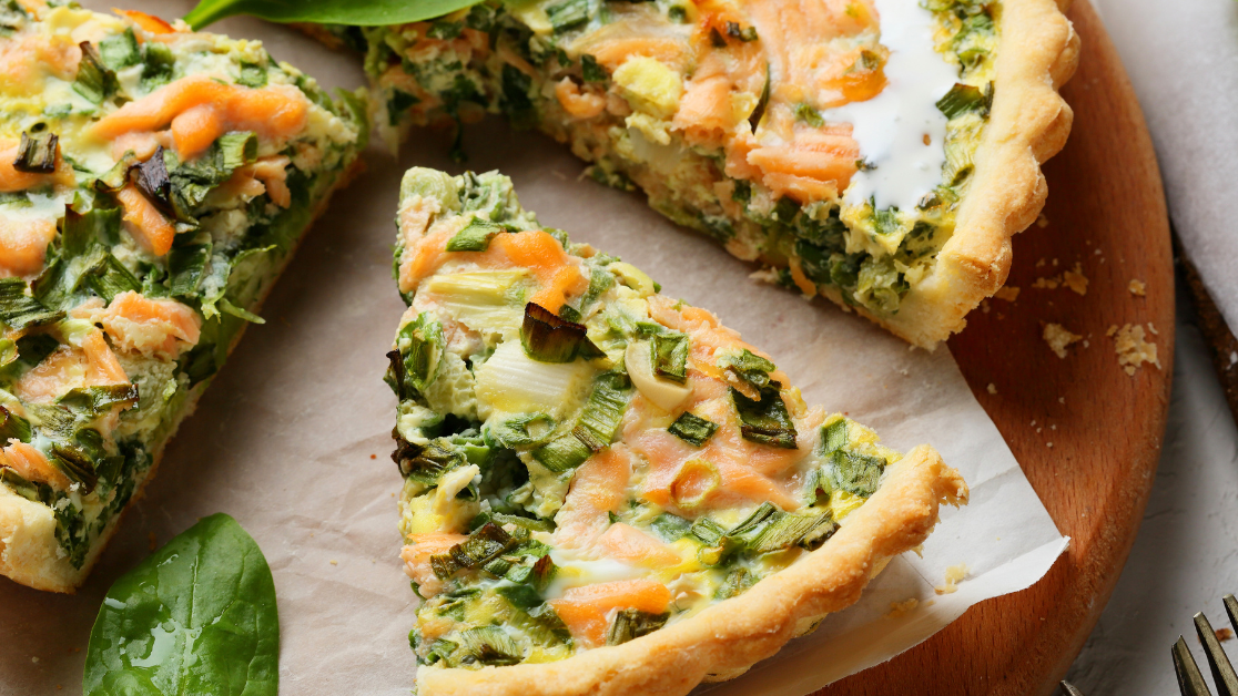 Image of 🥧 Quiche au saumon fondante & citron-aneth 🐟