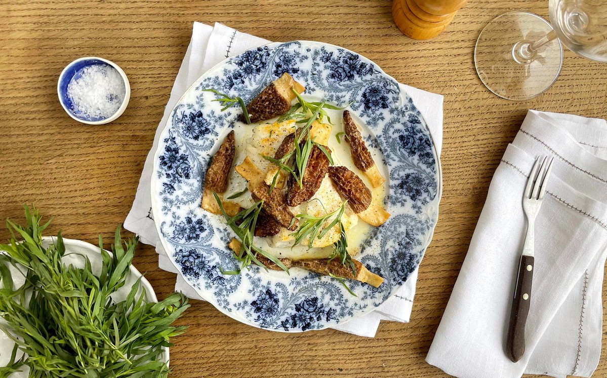 Cod with Morels and Tarragon