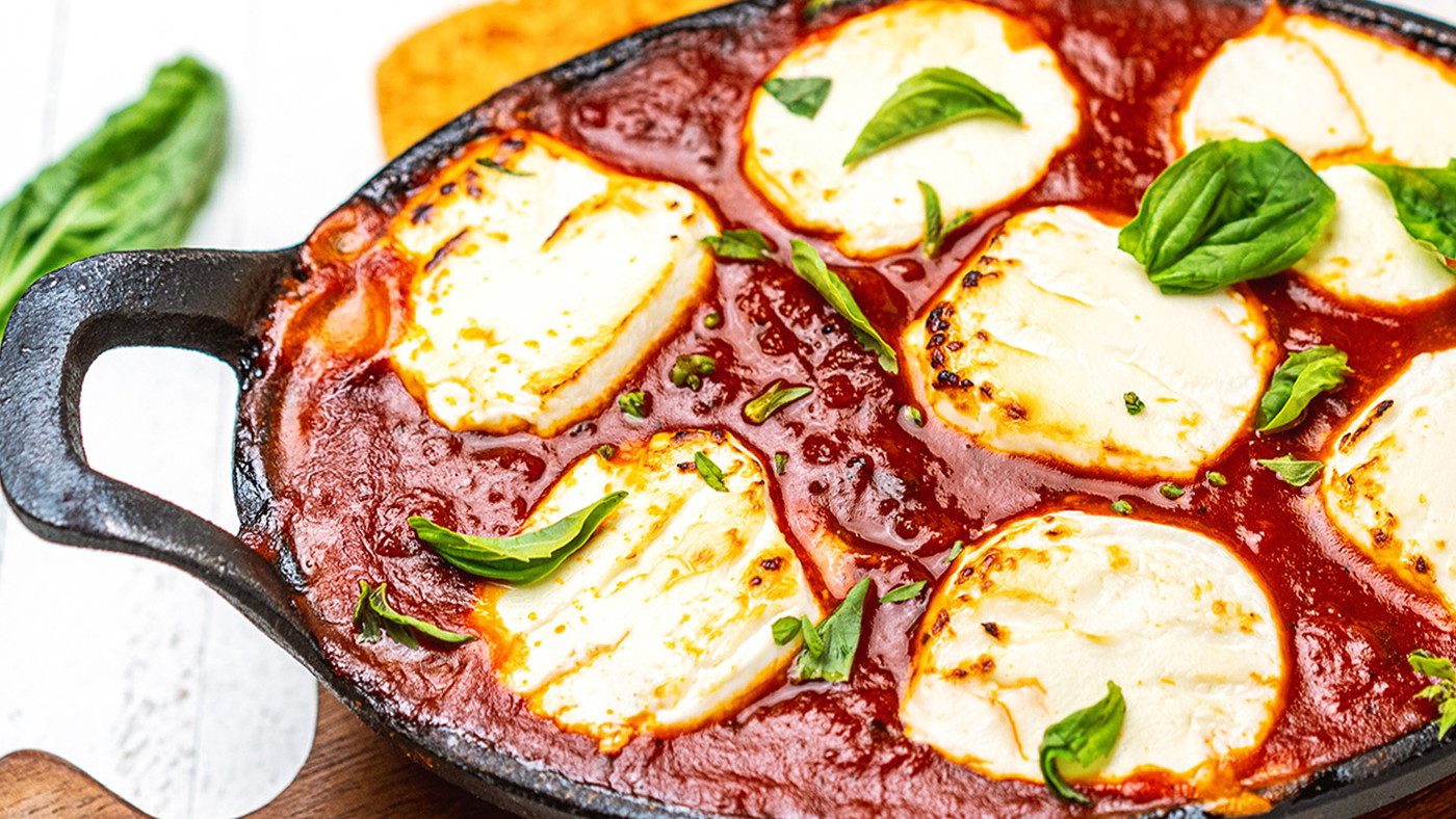 Image of Baked Goat Cheese Dip with Marinara
