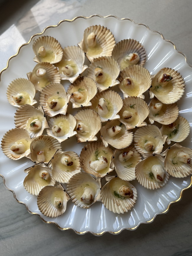 Grilled Scallops with Lemon & Herb Butter