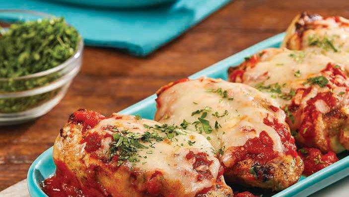 Image of Chicken Parmesan & Cheesy Garlic Bread