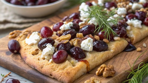 Image of Roasted Grape and Feta Focaccia
