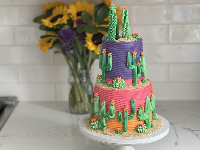 Image of Kootek Desert Sunset Mini Two Tier Cake