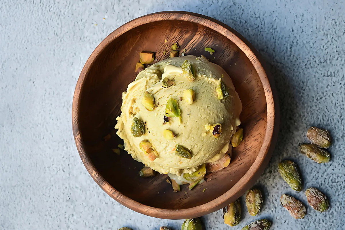 Glace crémeuse à la pistache