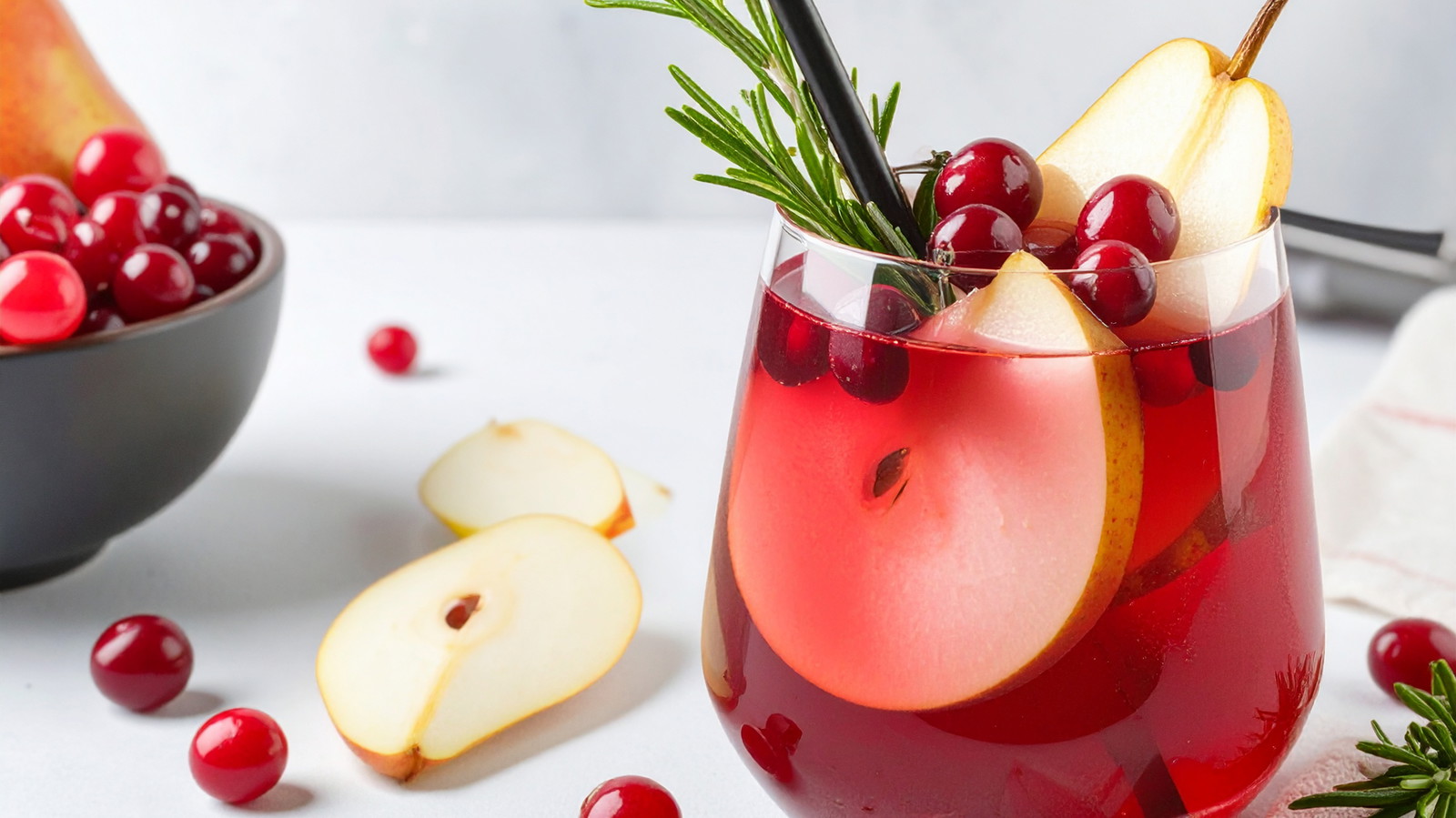 Image of Cranberry Pear Sangria Mocktail