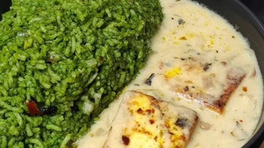 Image of Spinach rice with creamy paneer