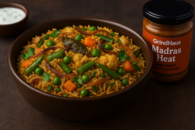 Image of Vegetable Pulao with Madras Heat Peanut Butter