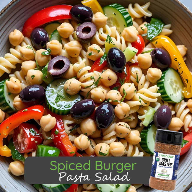 Image of Spiced Burger Pasta Salad