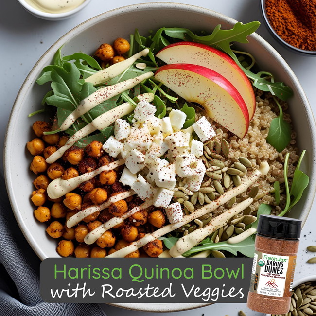 Image of Harissa Quinoa Bowl with Roasted Veggies