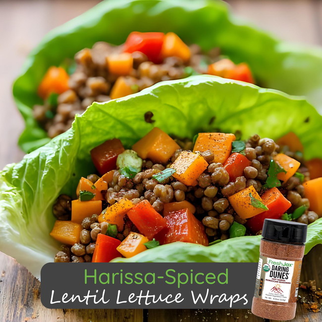 Image of Harissa-Spiced Lentil Lettuce Wraps