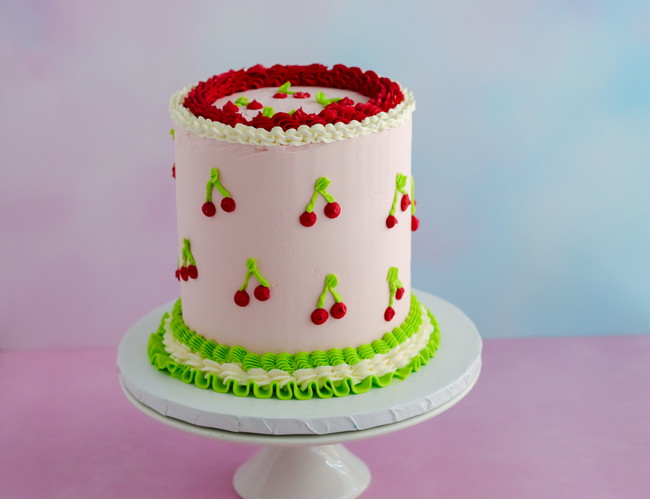 Image of Kootek Cherry Limeade Retro Cake with Funfetti Cake and Vanilla Buttercream