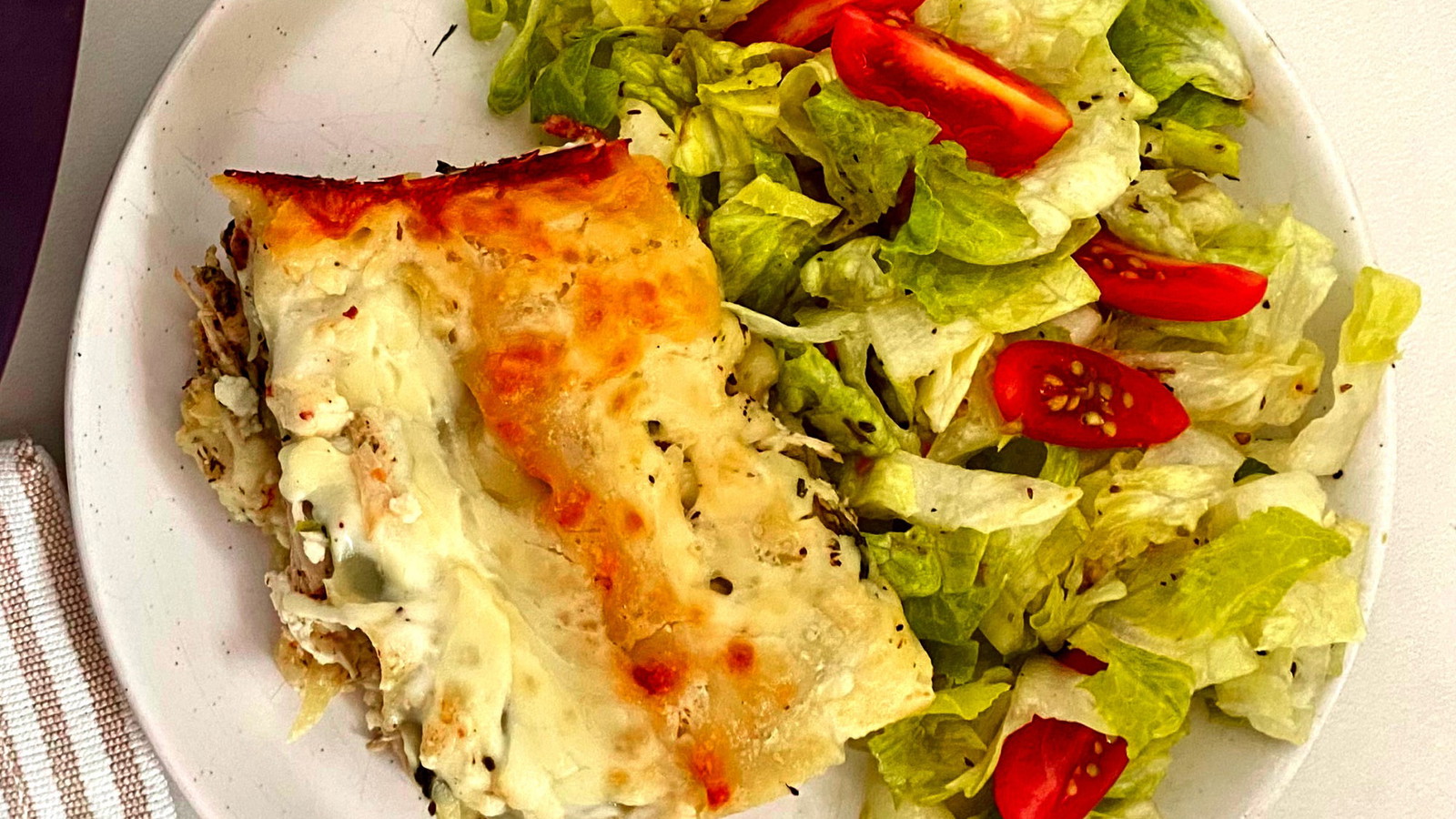 Image de la lasagne au poulet Alfredo