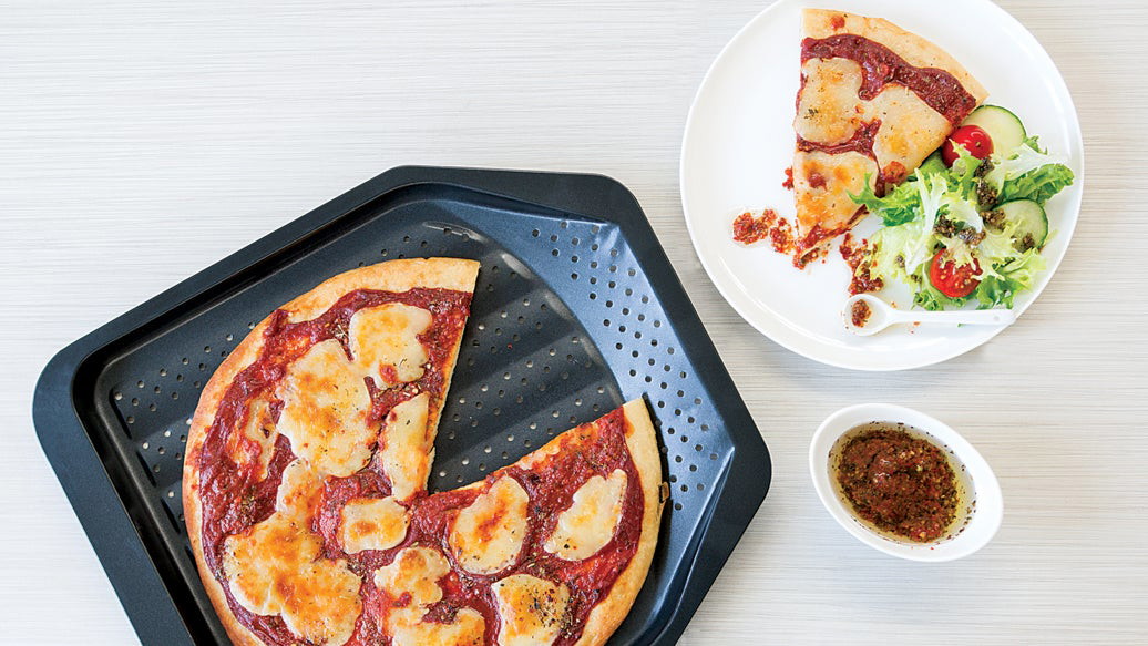 Image de la pizza marinara et au fromage