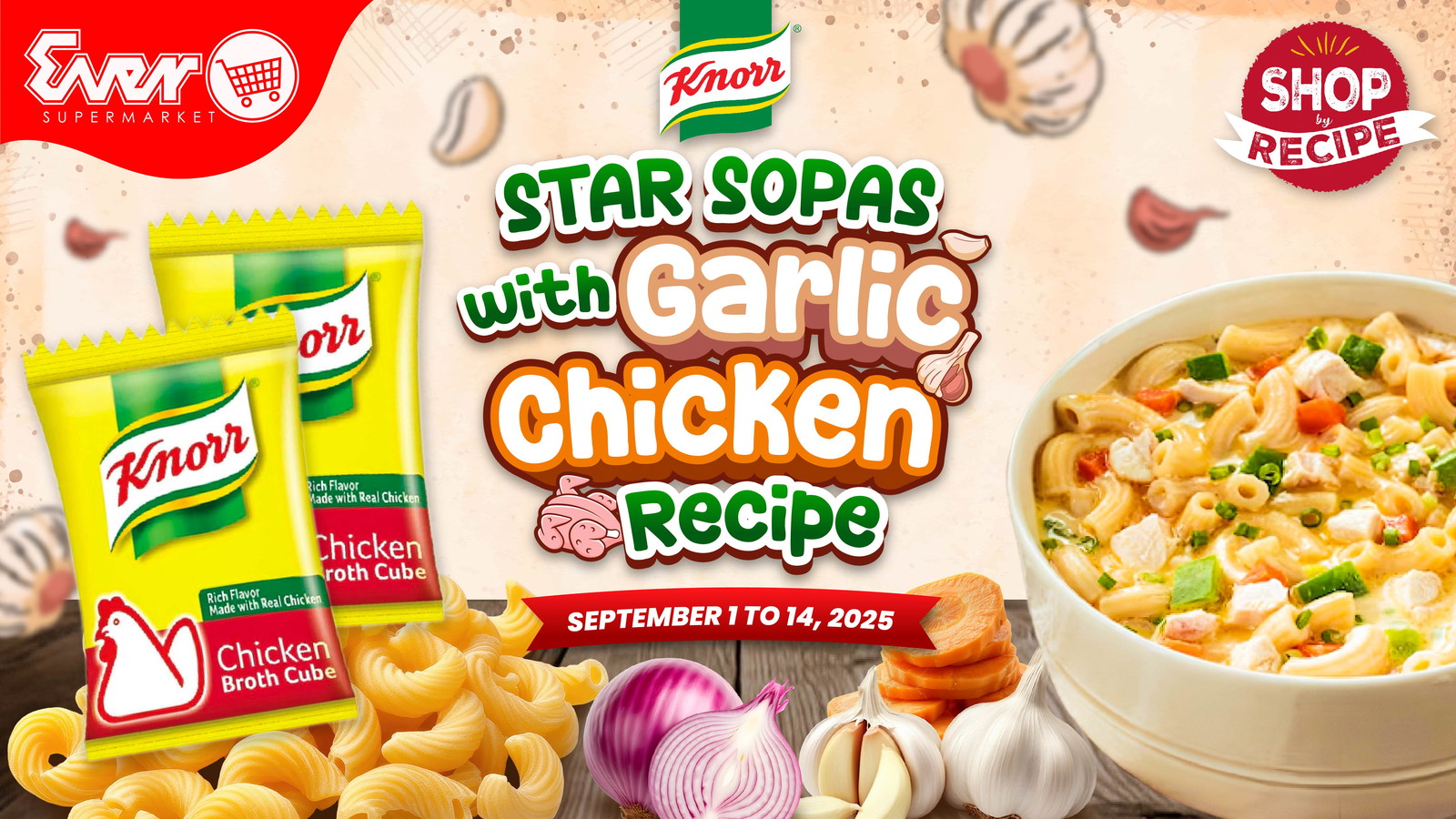 Image of Star Sopas with Garlic Chicken
