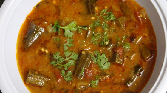 Andhra-Style Okra Tamarind Curry with Tamarind Extract