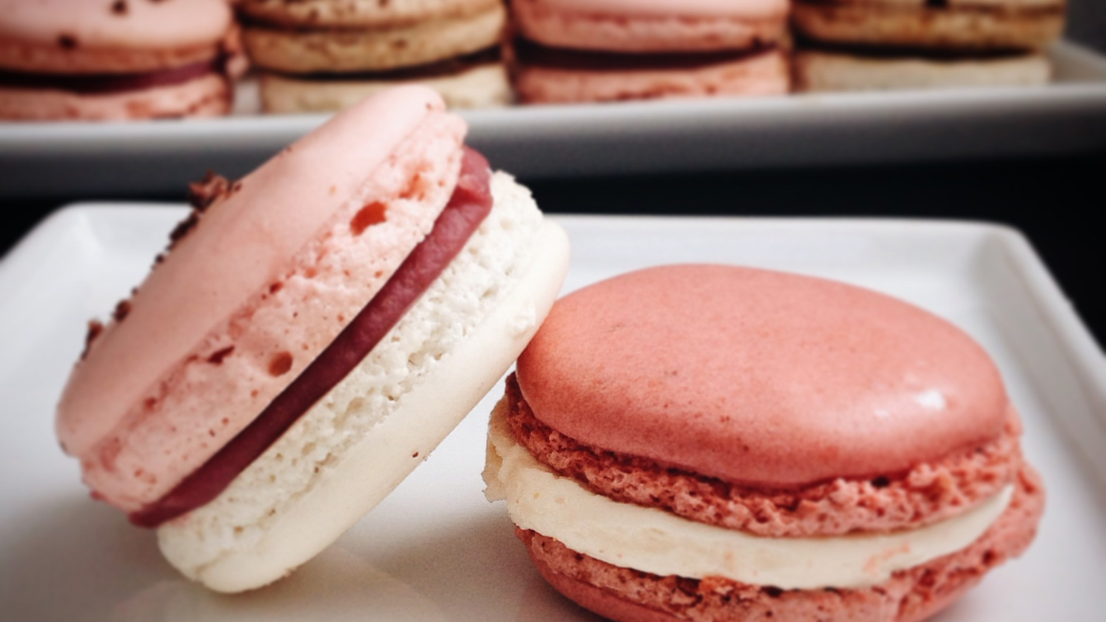 Floral Lychee-Extract Buttercream Macarons