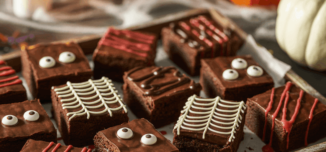 Image of Spooky Chocolate Halloween Brownies Recipe UK