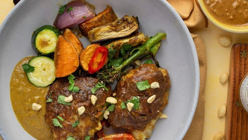 Image of Chicken Satay Traybake