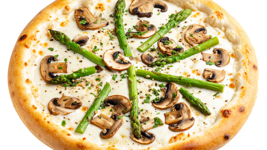 Wild Mushroom, Asparagus and Goat Cheese Pizza