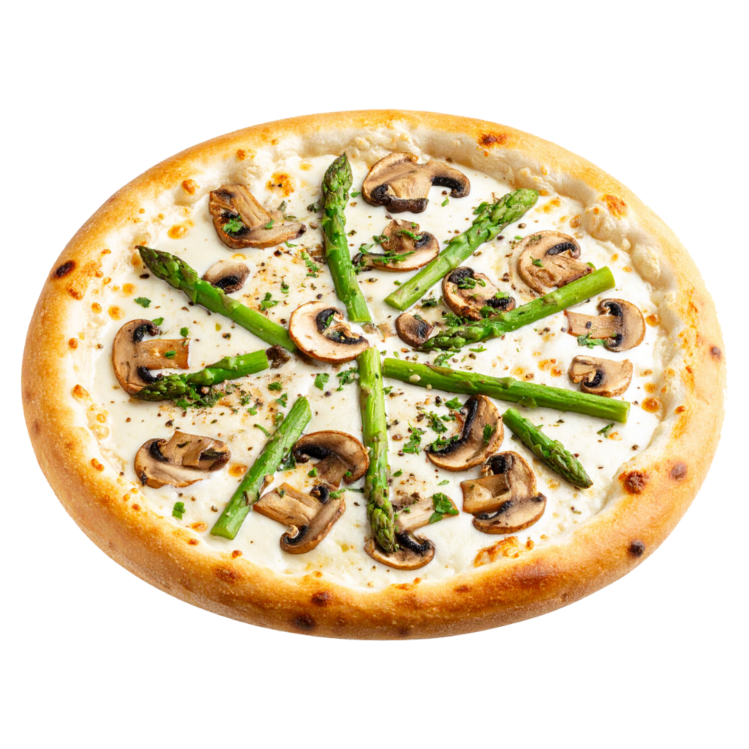 Wild Mushroom, Asparagus and Goat Cheese Pizza