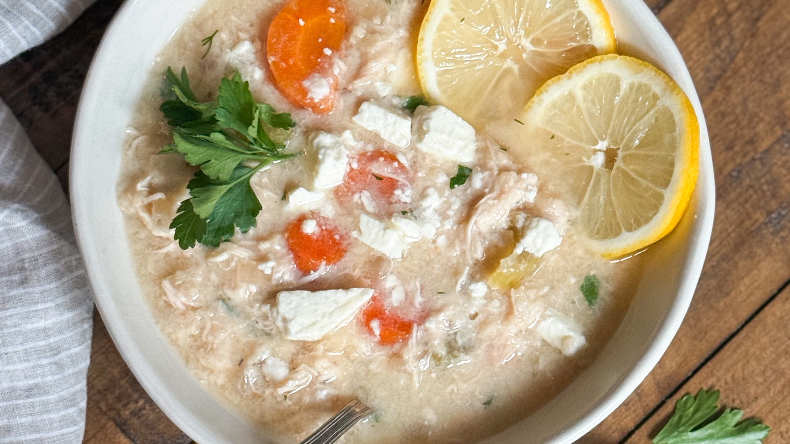 Image of Greek Lemon Chicken Orzo Soup