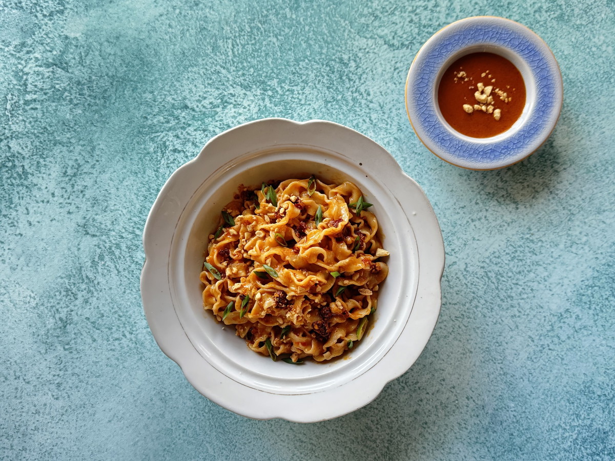Peanut Noodles with Sichuan Chili Crunch
