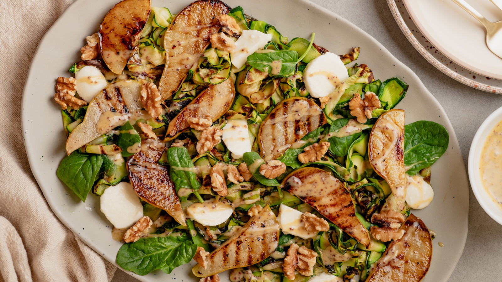 Image of Grilled Zucchini and Pear Salad